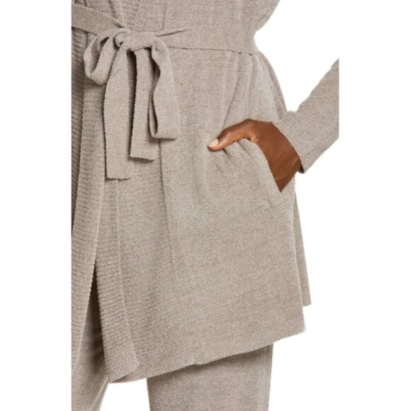 💕BAREFOOT DREAMS💕 CozyChic Drape Rib Cardigan Ultra Lite Beach Rock XL - Picture 7 of 15